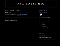 MISS FEEVER'S BLOG