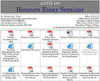 ANTH 495 - HONOURS SEMINAR